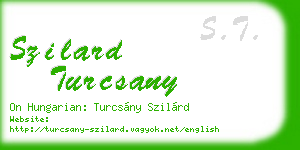 szilard turcsany business card