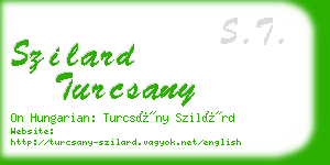 szilard turcsany business card